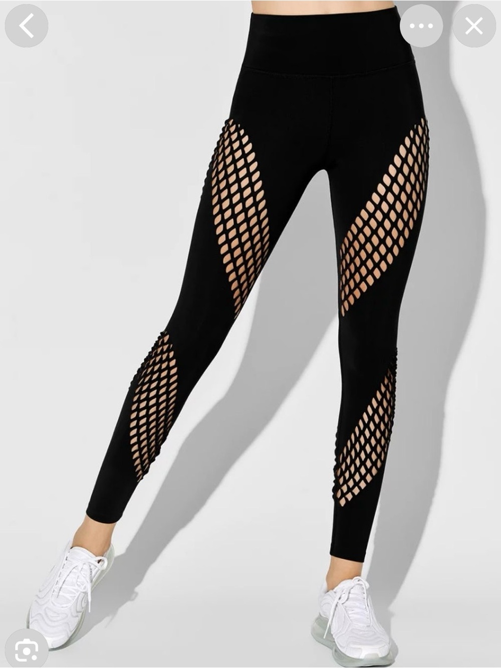 Dion Lee x Carbon38 High Rise Perforated Cutout Leggings Black Size M
